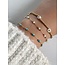 'Sophia' bracelet natural ocean blue stones - stainelss steel
