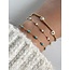 Bracelet 'Sophia' pierres blanches naturelles - acier inoxydable