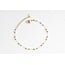 Bracelet 'Sophia' pierres blanches naturelles - acier inoxydable