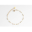 'Sophia' bracelet natural white stones - stainelss steel