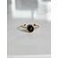 Tara 'Anillo negro - acero inoxidable (ajustable)