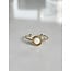 Tara 'Ring White Stone - Acero inoxidable (ajustable)