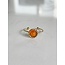 Tara 'Ring Orange Stone - Acero inoxidable (ajustable)