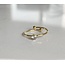 'Isabella' ring white - stainless steel (verstelbaar)