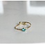 'Isabella' ring light blue - stainless steel (adjustable)