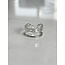 'Verona' ring silver - stainless steel (adjustable)