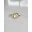 Dotted circle ring gold - stainless steel (adjustable)