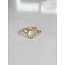 Dotted circle ring gold  - stainless steel (verstelbaar)