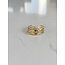 Francis 'Ring Gold Rocky Stone - Acero inoxidable (ajustable)