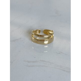 'BAILEY' RING GOLD - EDELSTAHL (VERSTELLBAR)