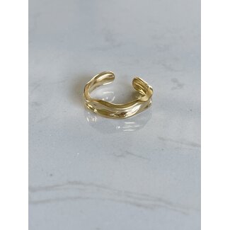 'KYLIE' RING GOLD - STAINLESS STEEL (VERSTELBAAR)