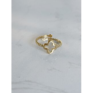 'MACEY' RING GOLD - STAINLESS STEEL (ADJUSTABLE)
