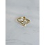 'MACEY' RING GOLD - STAINLESS STEEL (ADJUSTABLE)