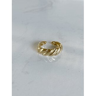 'JEANIQUE' RING GOLD - STAINLESS STEEL (ADJUSTABLE)
