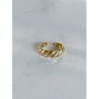 'JEANIQUE' RING GOLD - STAINLESS STEEL (VERSTELBAAR)