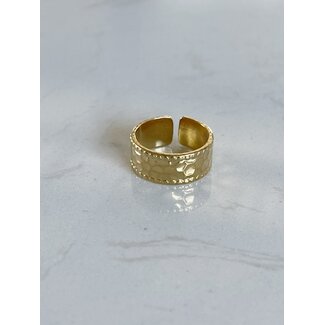 'JANE' RING GOLD - EDELSTAHL (VERSTELLBAR)