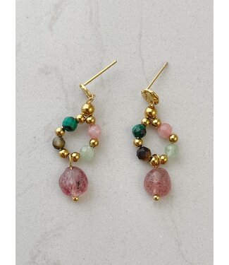 'Amalfi' earrings multicolor - stainless steel
