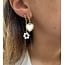 Big shell heart earrings gold - stainless steel