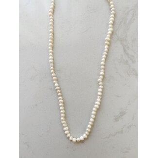 100% Real Fresh water pearl necklace -stainless steel