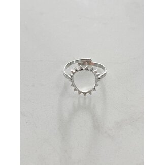 'Sweet Sun' adjustable ring silver - stainless steel