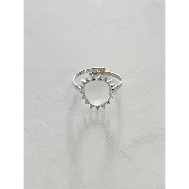 Verstellbarer Ring 'Sweet Sun' aus Silber - Edelstahl