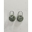 Boucles d'oreilles 'Tirza' argent pierre turquoise - Acier inoxydable
