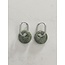 'Tirza' Earrings silver turquoise stone - Stainless Steel