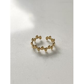 'Mariella' ring gold - stainless steel (adjustable)