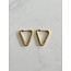 Boucles d'Oreilles Petit Triangle Doré - Acier inoxydable