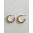 'Ella' earrings gold - stainless steel