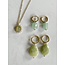 Boucles d'Oreilles Aventurine Verte Or - Acier Inoxydable