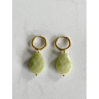 Lieze 'Moss Green Natural Stone Gold - Acciaio inossidabile