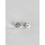 Boucles d'oreilles clous fleur marguerite argent - acier inoxydable