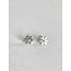 Daisy flower stud earrings silver - stainless steel