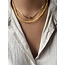 Real shell necklace Yellow  - stainless steel