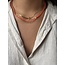 Collar de concha real Coral - acero inoxidable