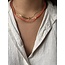 Real shell necklace Coral  - stainless steel