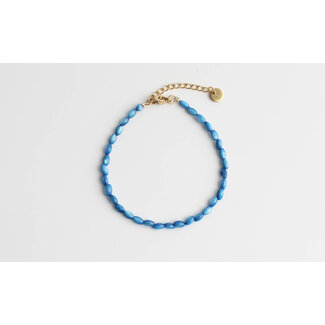 Real Shell Bracciale blu - acciaio inossidabile