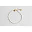 Pulsera de concha real blanca - acero inoxidable