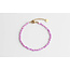 Real shell bracelet purple - stainless steel
