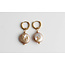 Pink fresh water pearl earrings - stainless steel