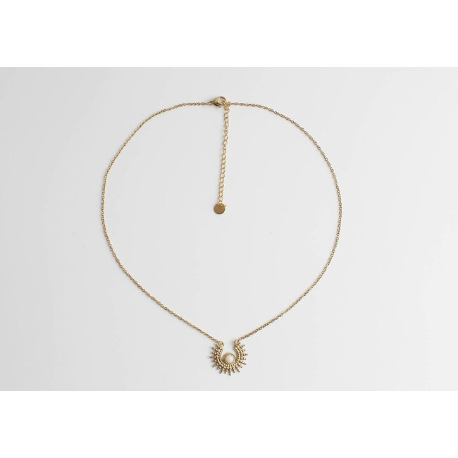 Collier 'XAVI' blanc - acier inoxydable