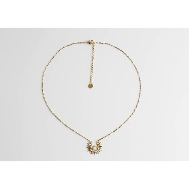 'XAVI' Necklace white - stainless steel