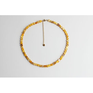 'Heart to Heart' NECKLACE Orange/Yellow - Stainless Steel
