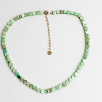 'Heart to Heart' COLLAR  Verde - Acero inoxidable