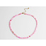'Heart to Heart' COLLIER ROSE CLAIR - Acier Inoxydable
