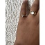 Zirkonia white heart RING - Stainless Steel