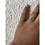 'Flower petal' ring turquoise - Stainless Steel (adjustable)