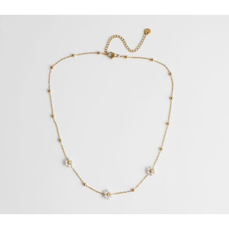 'Bloom'' COLLIER BLANC - Acier Inoxydable