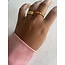 Orange  Elastic Ring gold - stainless steel